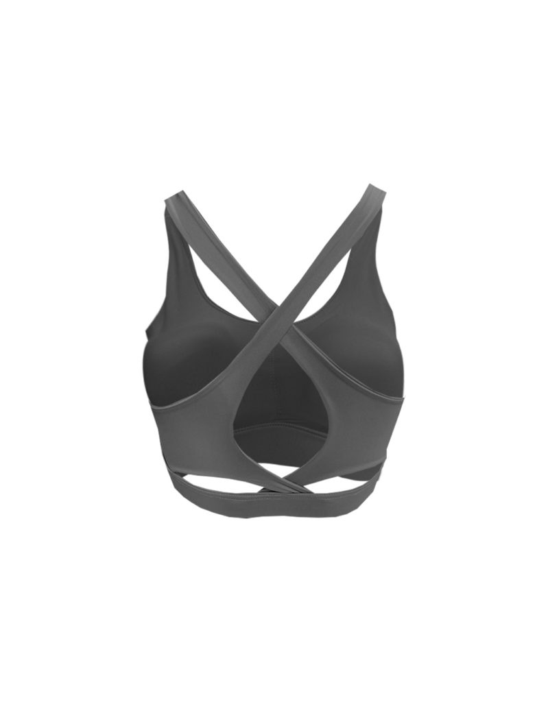 Grey Crossback Sports Bra