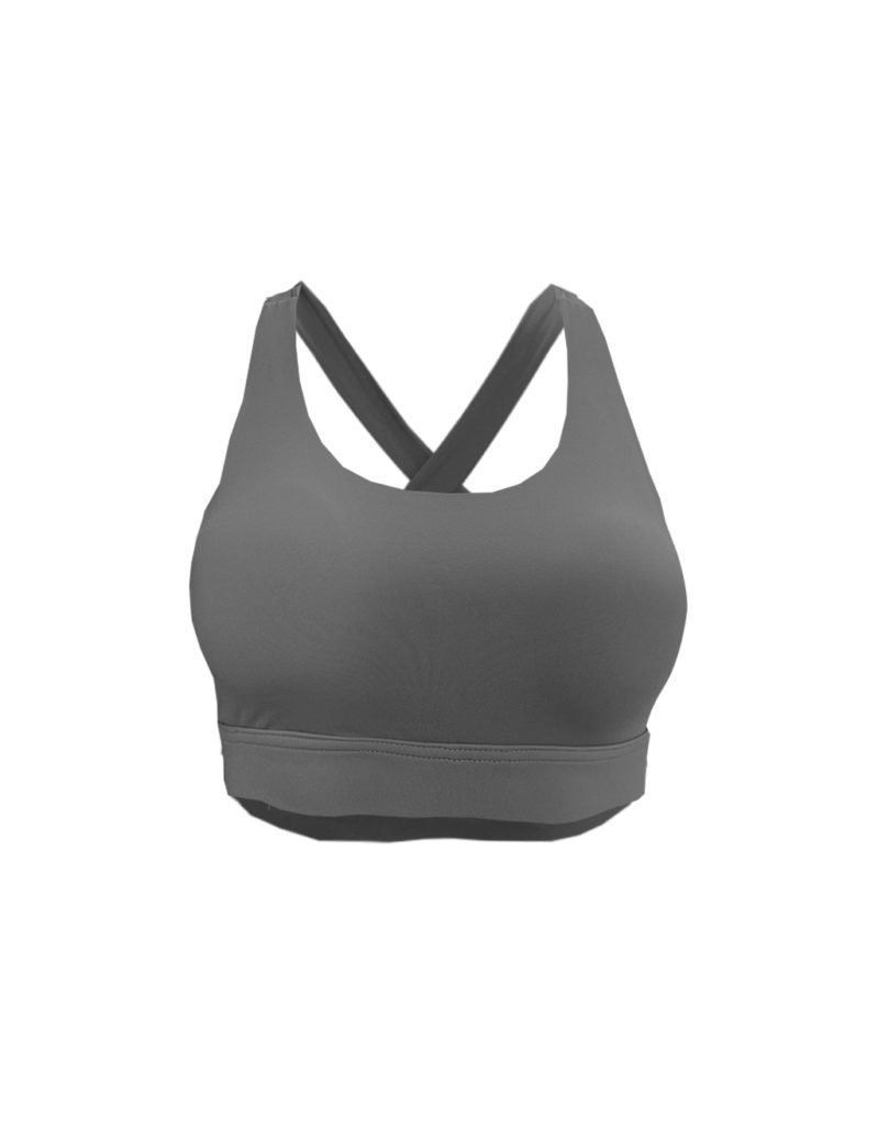 Grey Crossback Sports Bra